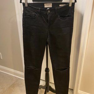 Frame Denim, Le Skinny de Jeanne, Size 28, Black